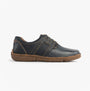 Josef Seibel NEELE 44 Womens Lace Up Leather Shoes Ocean side view showcasing leather upper and lace-up design.