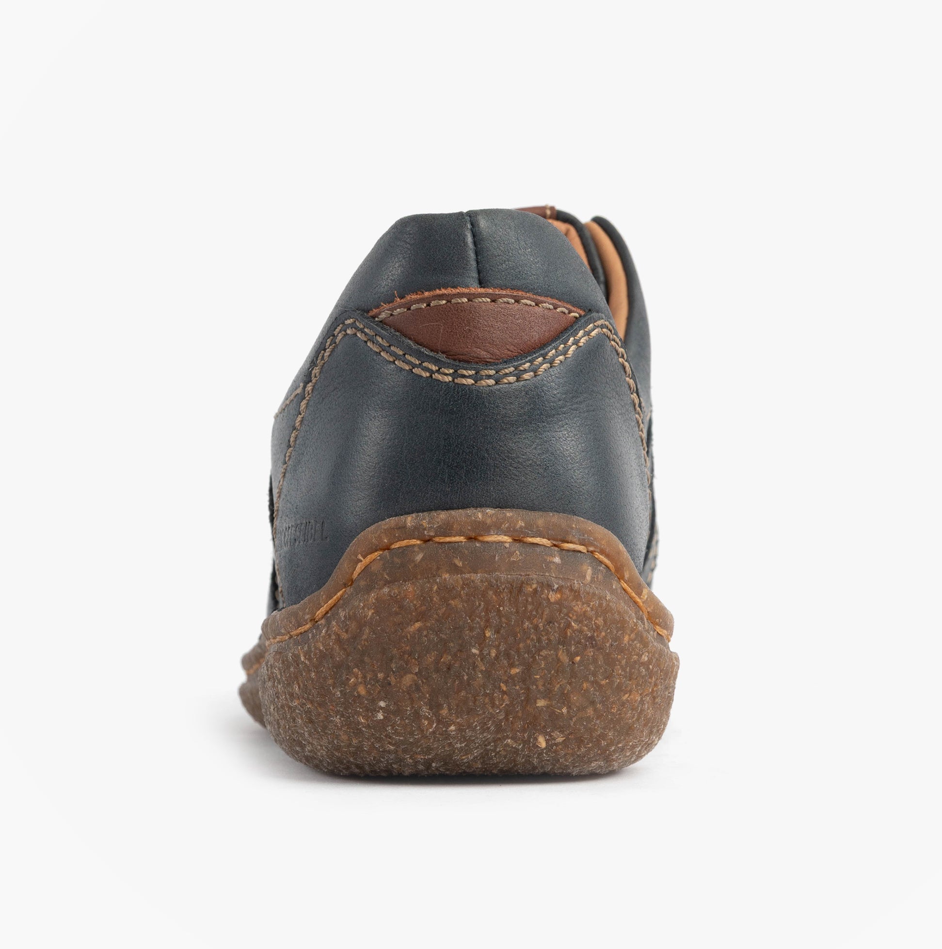 Josef Seibel NEELE 44 Womens Lace Up Leather Shoes Ocean back view showcasing leather upper and TPR sole.