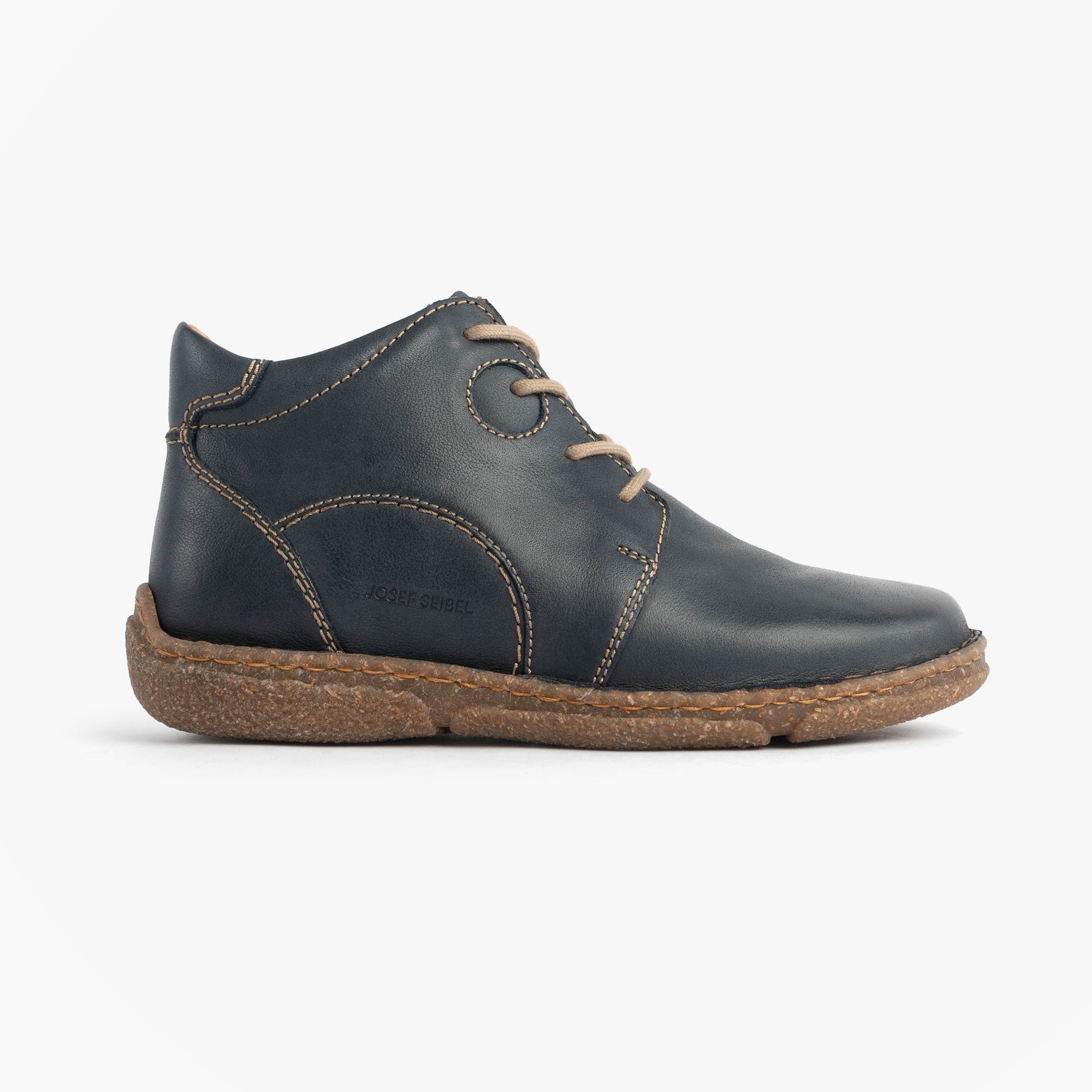 Josef Seibel NEELE 46 Ladies Lace Up Ankle Boots Ocean side view showing leather upper and lace-up design.