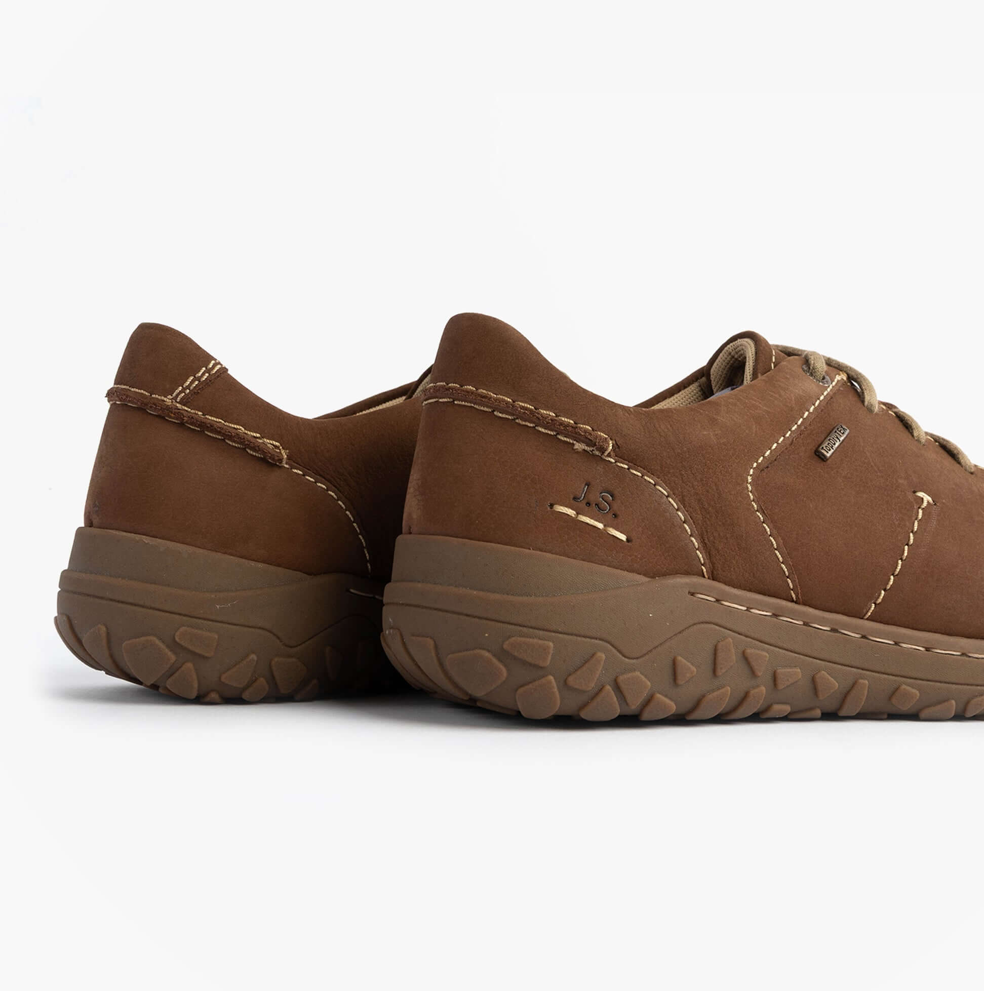 Josef Seibel RUBY 50 Womens Lace Up Casual Shoes Brasil Brown side view showing the soft leather upper and lightweight sole.