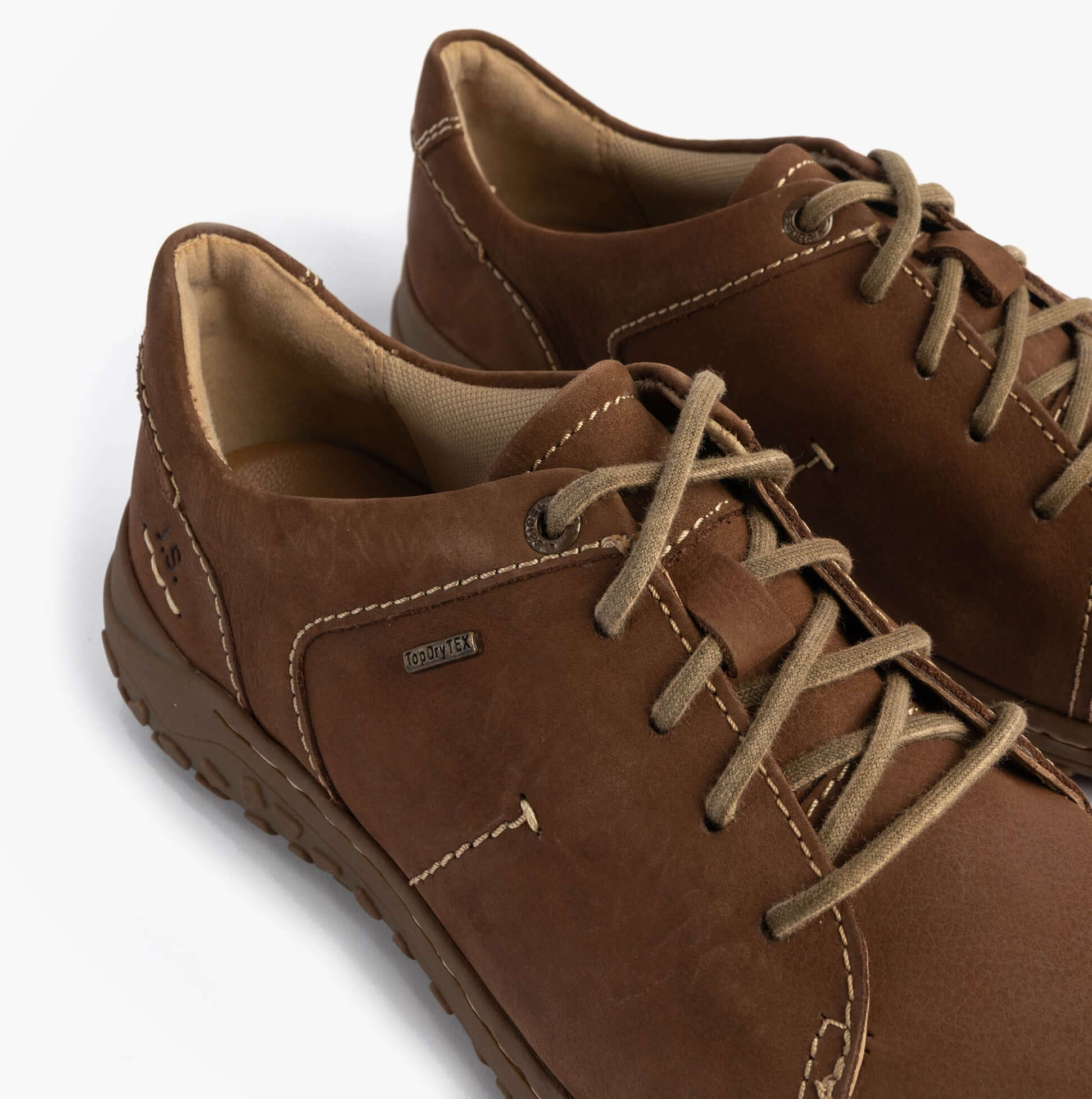 Josef Seibel RUBY 50 Womens Lace Up Casual Shoes Brasil Brown top view of the shoes showcasing lace-up design and leather texture.