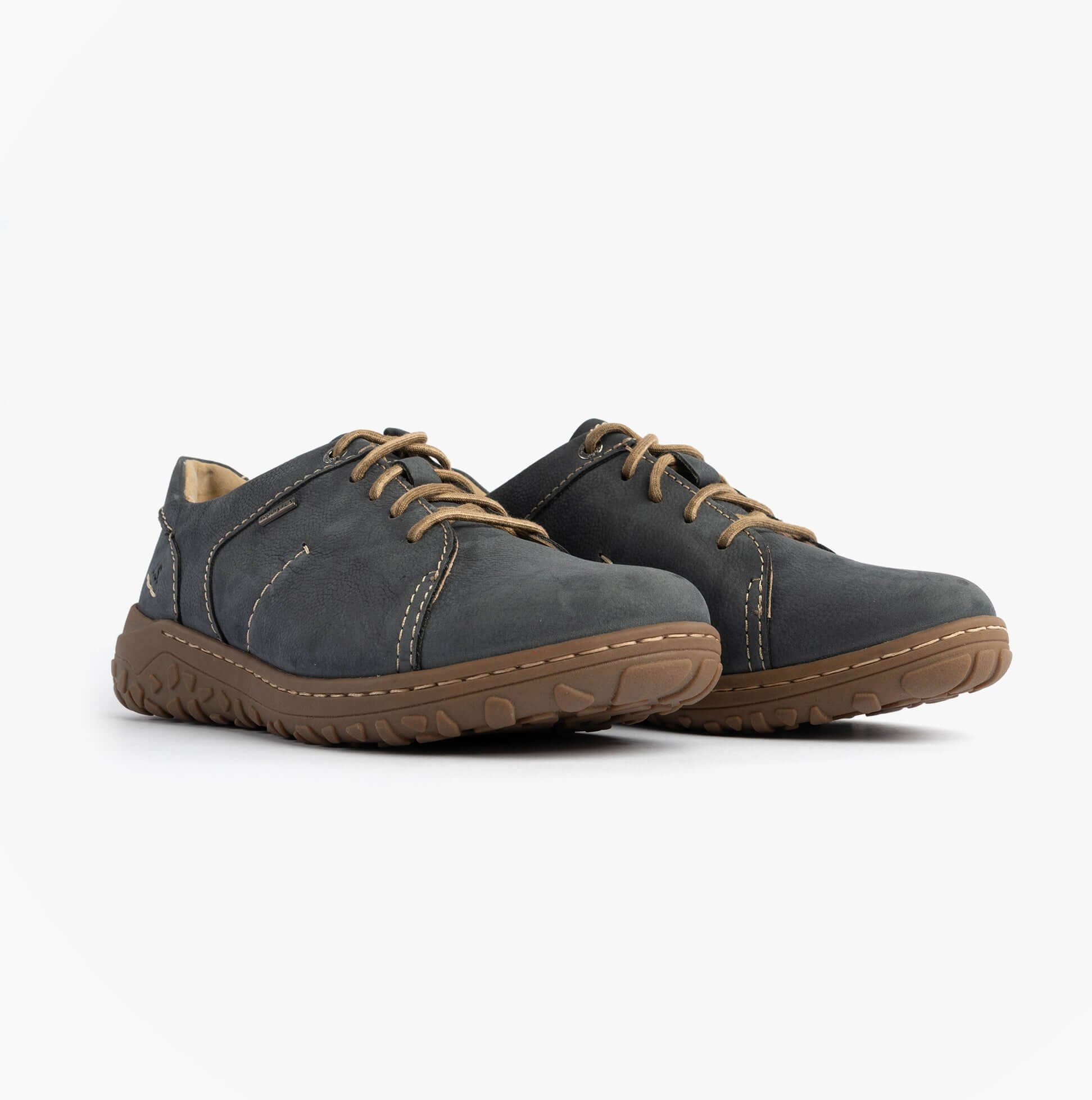 Josef Seibel RUBY 50 Womens Lace Up Casual Shoes Indigo Blue side view, showcasing leather upper and lightweight design.