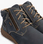Josef Seibel RUBY 54 Ladies Boots Indigo Blue detail view showing lace-up and zip closure, soft lining, and sturdy sole.