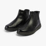 Josef Seibel ANNA 04 Womens Boots Black side view leather ankle boots with zip closure and round toe.