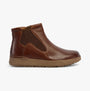 Josef Seibel ANNA 04 Womens Boots Brown side view showing sleek leather design and ankle height.