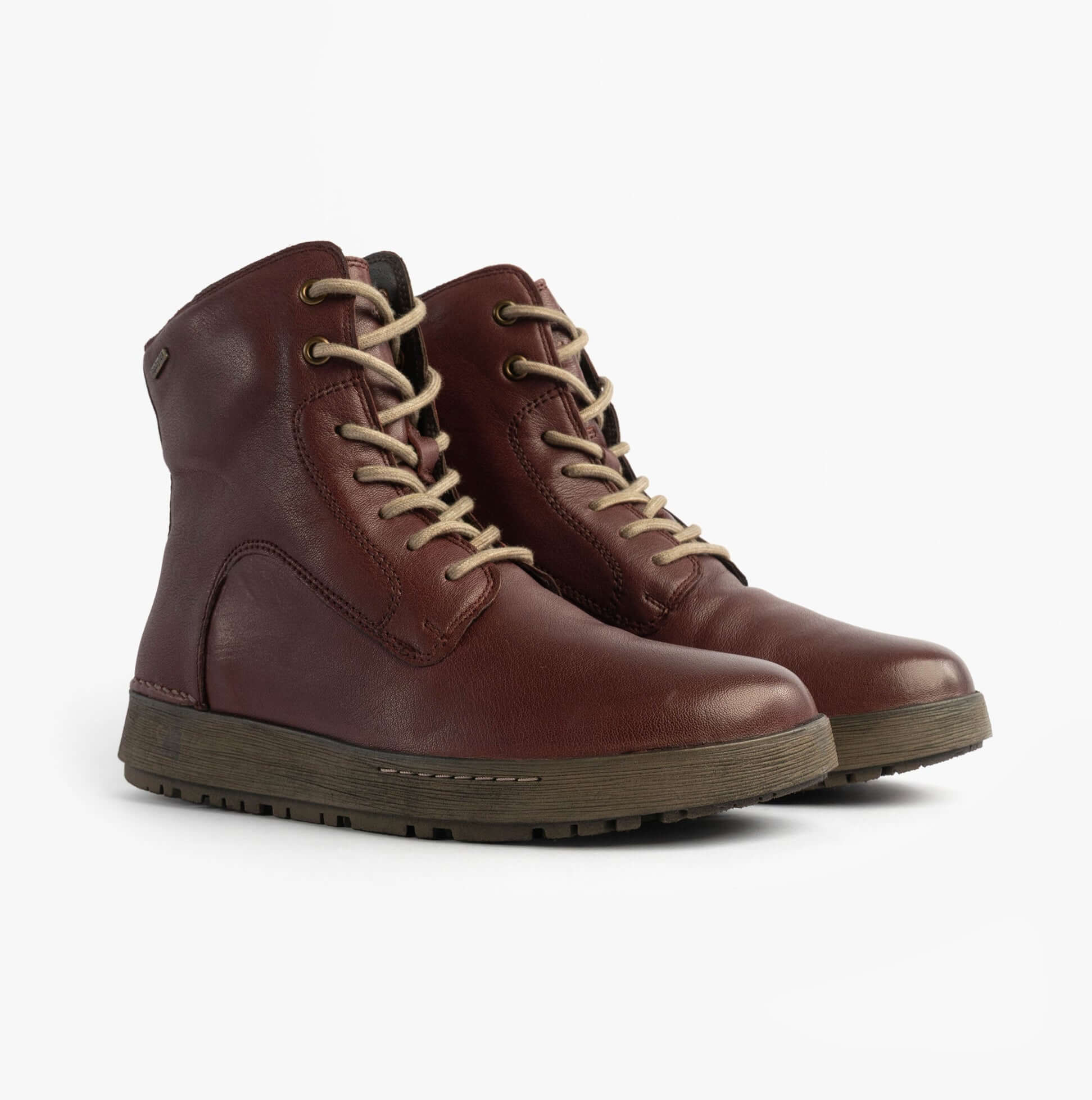 Josef Seibel ANNA 51 Women Boots Plum side view showing lace-up design and rubber sole.