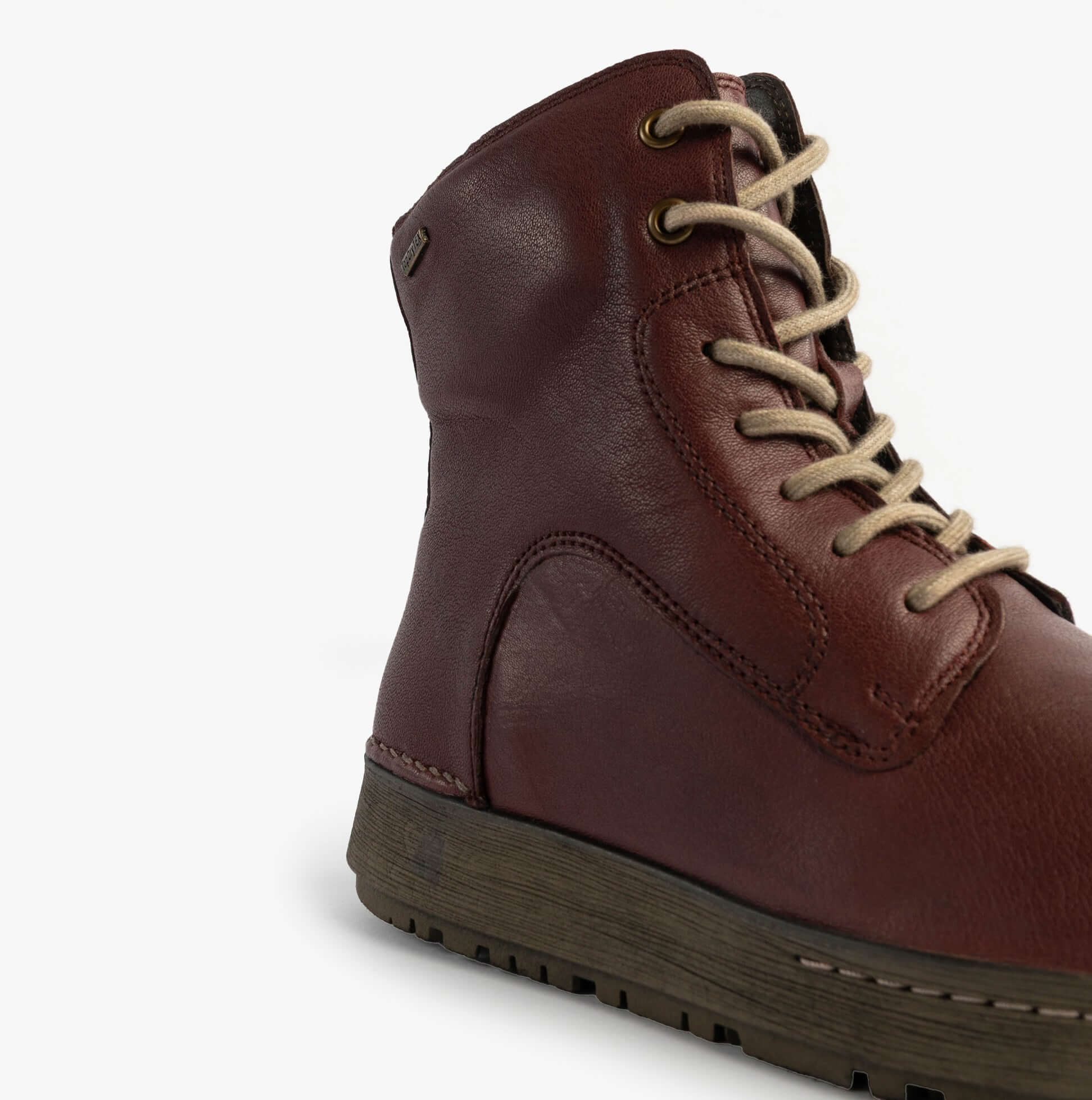 Josef Seibel ANNA 51 Women Boots Plum side view showing lace-up detail and rich plum leather upper.