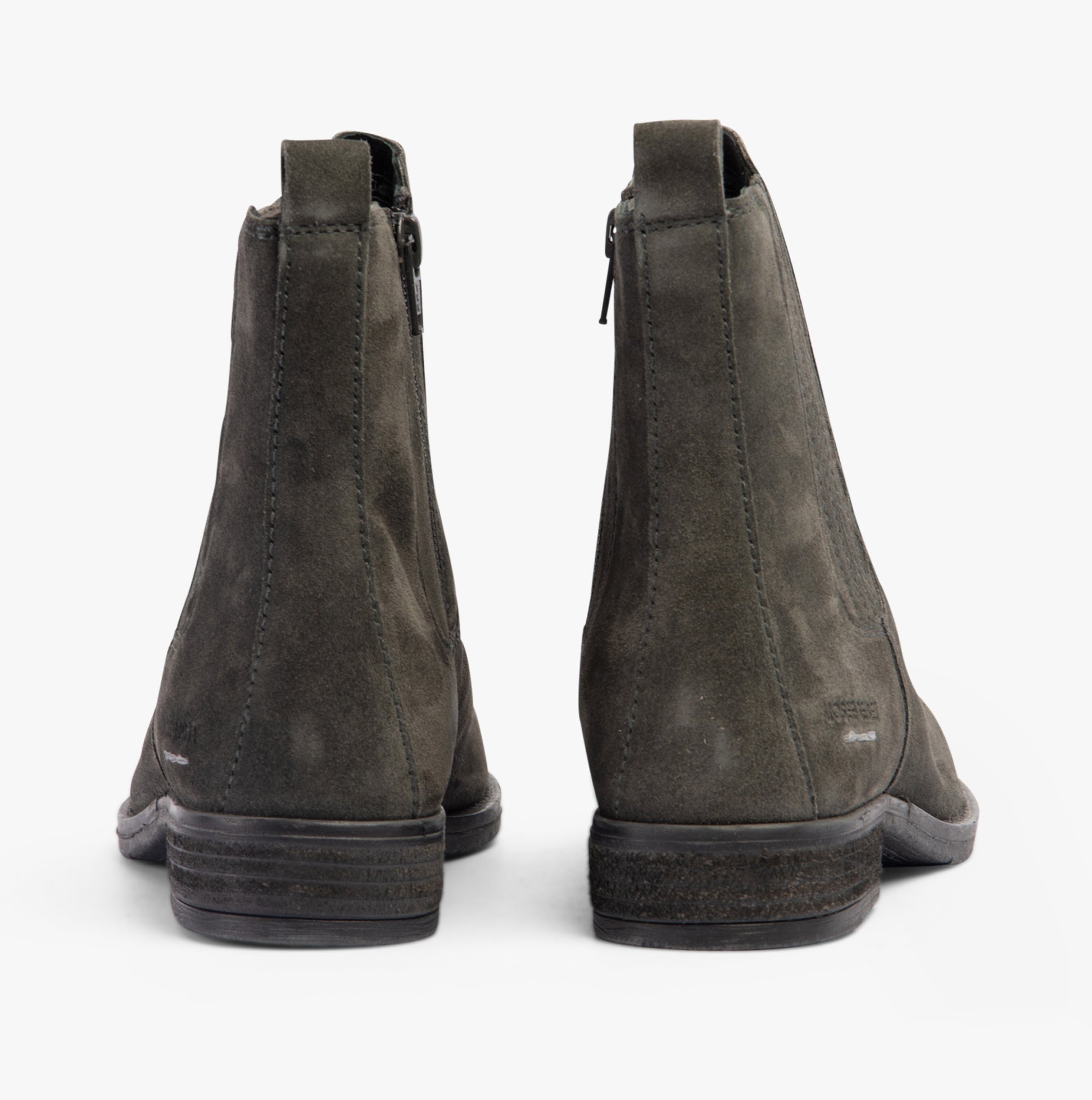 Josef Seibel SIENNA 02 Womens Boots Grey back view showing suede upper and zip closure.