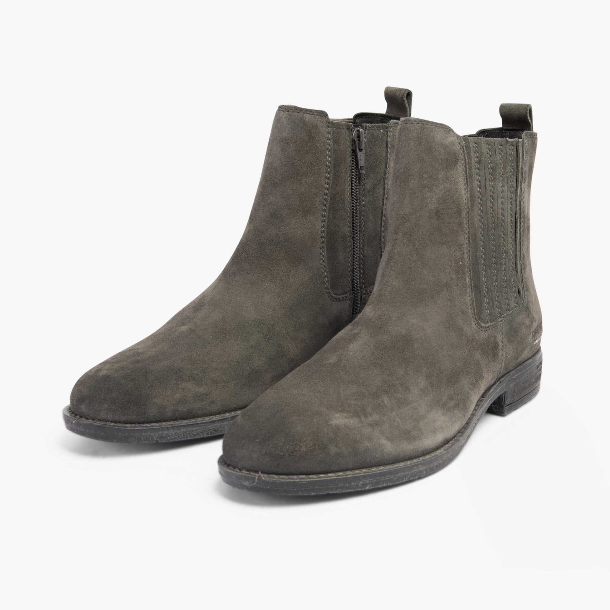 Josef Seibel SIENNA 02 Womens Boots Grey side view showcasing suede material and zip closure.