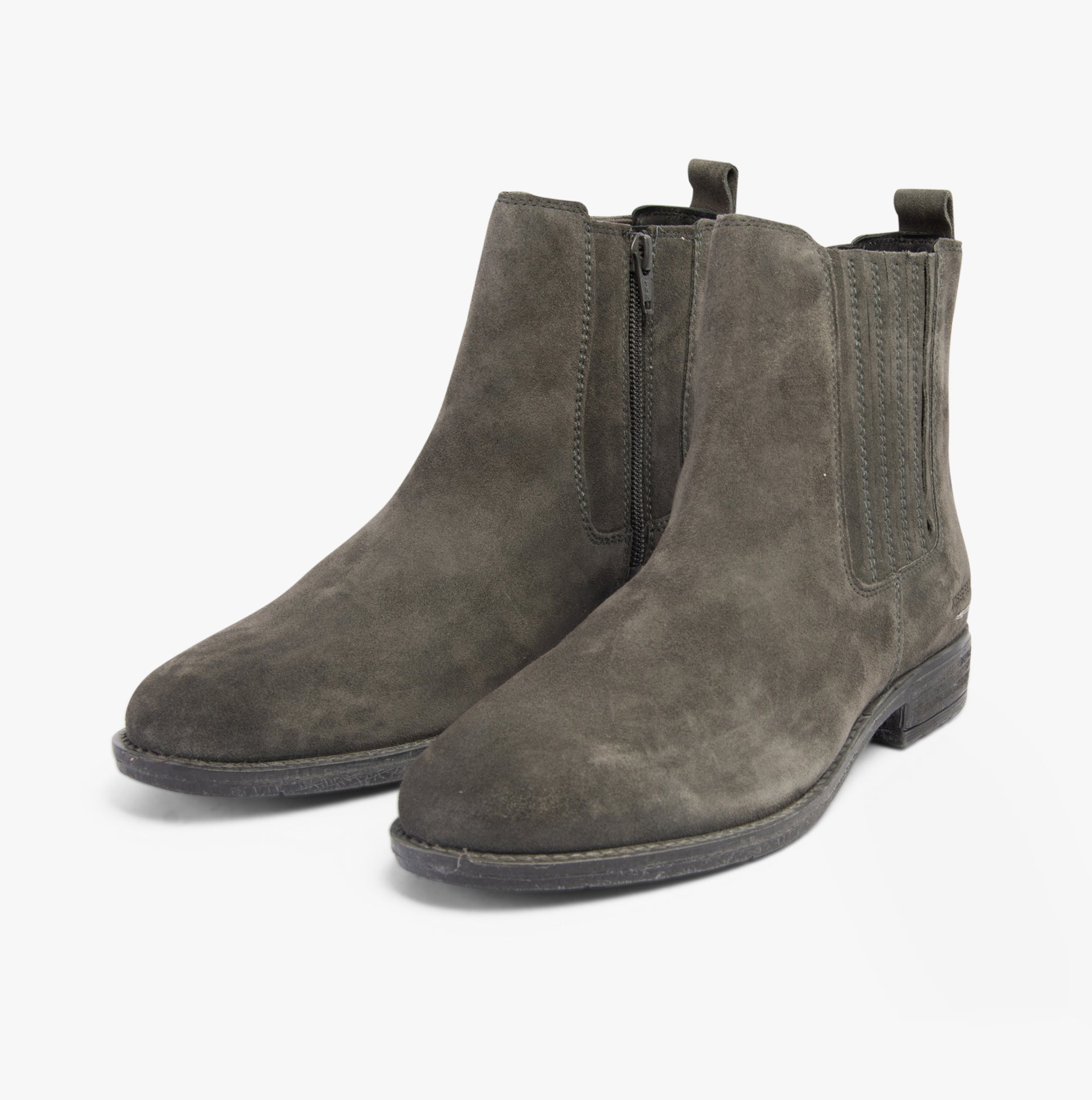 Josef Seibel SIENNA 02 Womens Boots Grey side view showcasing suede material and zip closure.