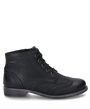 Josef Seibel SIENNA 75 Womens Boots Black side view showing lace-up closure and brogue detailing.