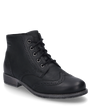 Josef Seibel SIENNA 75 Womens Boots Black side view showing lace-up design and brogue detailing.