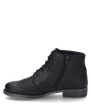 Josef Seibel SIENNA 75 Womens Boots Black side view showcasing leather upper and lace-up design.