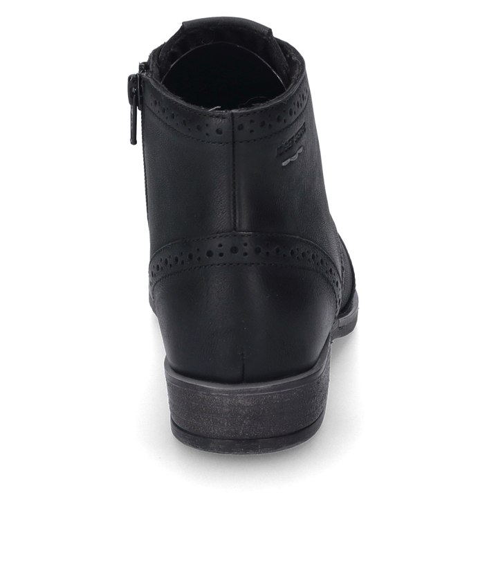 Josef Seibel SIENNA 75 Womens Boots Black rear view showing leather upper and low heel design.