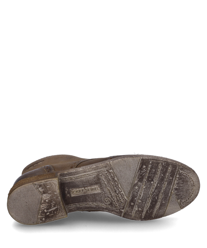 Josef Seibel SIENNA 75 Womens Boots Camel bottom view showing sole details and wear on the shoe.