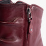 Josef Seibel NALY 24 Womens Boots Bordo detail view showing the zipper and rich burgundy leather texture