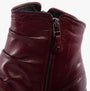 Josef Seibel NALY 24 Womens Boots Bordo detail view showing zip closure and leather upper.