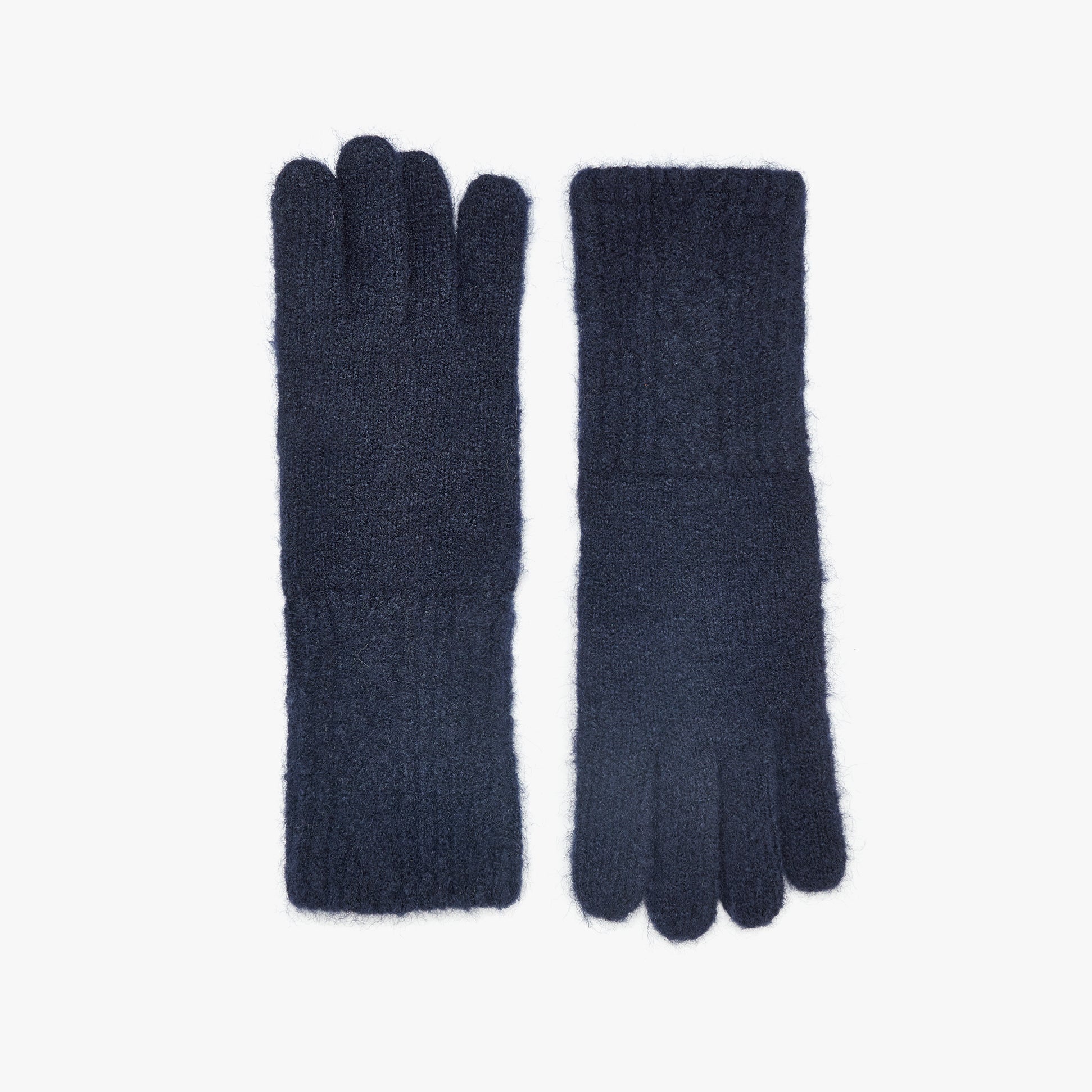 Joules EFFIE Womens Gloves Navy front view showcasing the soft texture and rich navy color.