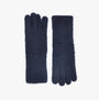 Joules EFFIE Womens Gloves Navy front view showcasing the soft texture and rich navy color.