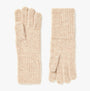 Joules EFFIE Womens Gloves Camel front view showcasing soft material and ribbed cuff design.