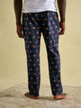 Joules DOZER Pyjama Bottoms Game Birds back view showing relaxed fit and game bird pattern.