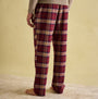 Joules SLEEPER Mens Pyjama Bottoms Red Check back view showcasing the relaxed fit and checked pattern.
