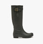 Joules HOUGHTON Womens Wellies Black side view with adjustable strap and buckle detail.