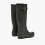 Joules HOUGHTON Womens Wellies Black side view showing adjustable strap and knee-high design