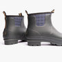 Joules FOXTON Womens Wellies Heritage Green rear view highlighting rubber upper and textile lining.
