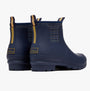 Joules FOXTON Womens Wellies Navy rear view showcasing the ankle boot style and rubber construction.