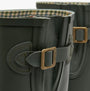 Joules HOUGHTON Womens Wellies Green close-up detail view showcasing adjustable strap and buckle.