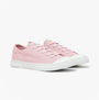 Joules COAST PUMP Womens Trainers Pink side view, casual canvas shoes with lace-up closure and round toe.