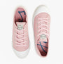 Joules COAST PUMP Womens Trainers Pink top view showcasing lace-up design and round toe in casual style.