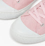 Joules COAST PUMP Womens Trainers Pink detail view showing canvas upper and lace-up design.