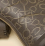 Joules WELLY PRINT Womens Wellington Boots Brown detail view showcasing stylish pattern and rubber material.