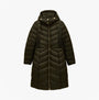 Joules PEMBURY Showerproof Longline Padded Coat with Hood Khaki front view