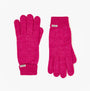 Joules ROSA Womens Gloves Pink front view, vibrant pink color, warm and stylish design, perfect for winter.