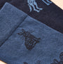 Joules KINGSBURY Mens Socks Blue detailed view featuring contrasting shades and patterns