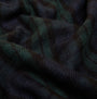 Joules LANGTREE Mens Scarf Navy detail view showcasing soft fabric texture and color patterns.
