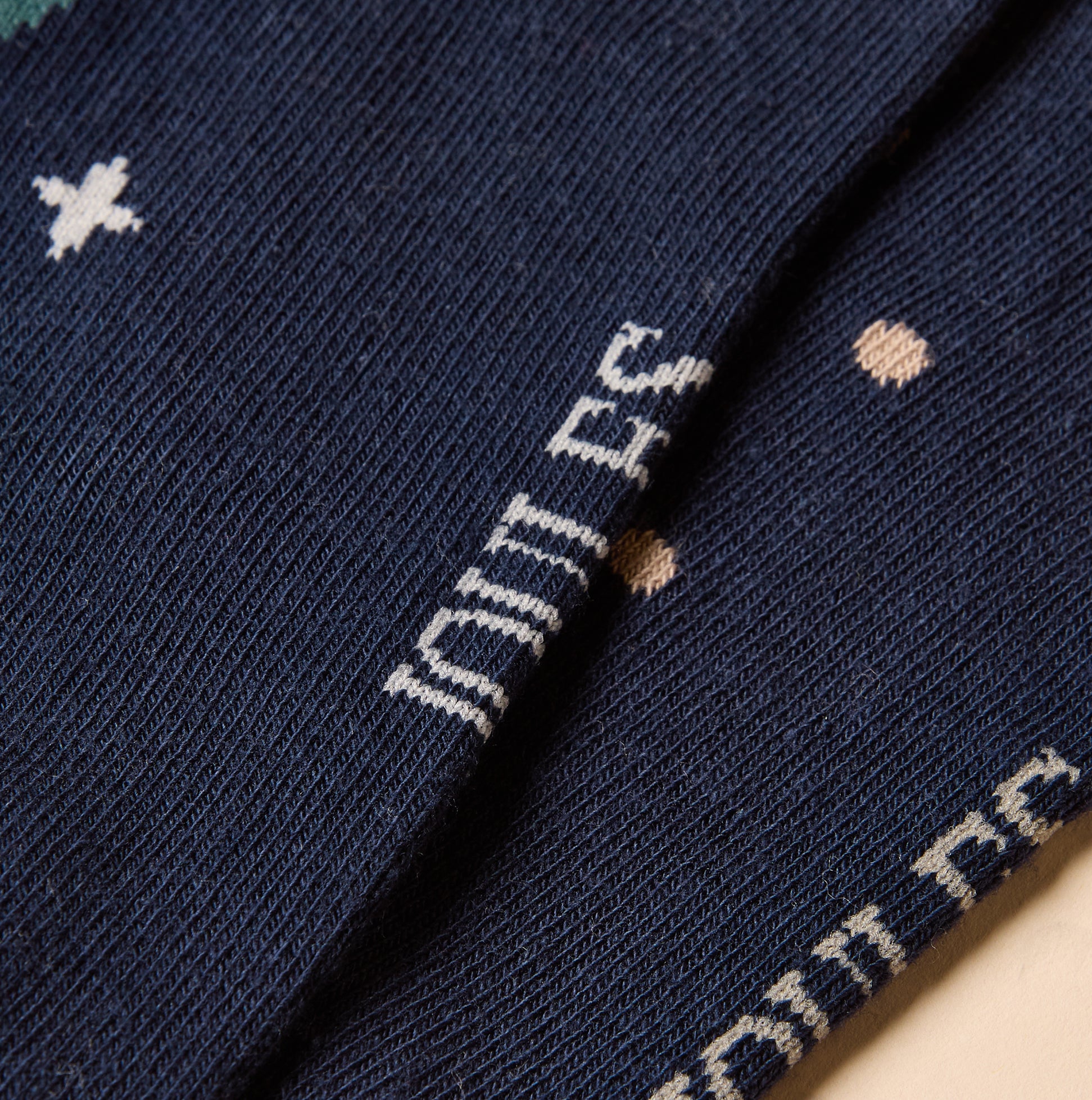 Joules EVERYDAY Womens Socks Multi Navy detail view showing fabric texture and design elements.