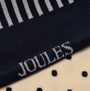 Joules EVERYDAY Womens Socks Navy/White close-up detail view with brand logo and pattern design