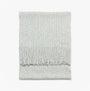 Joules ROSA Womens Winter Grey front view of soft scarf with fringes, made of recycled materials.