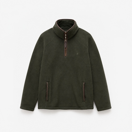Joules HERITAGE 1/4 ZIP Mens Fleece Top Dark Green