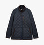 Joules MAYNARD Mens Jacket Navy front view showcasing quilted design and zip closure.