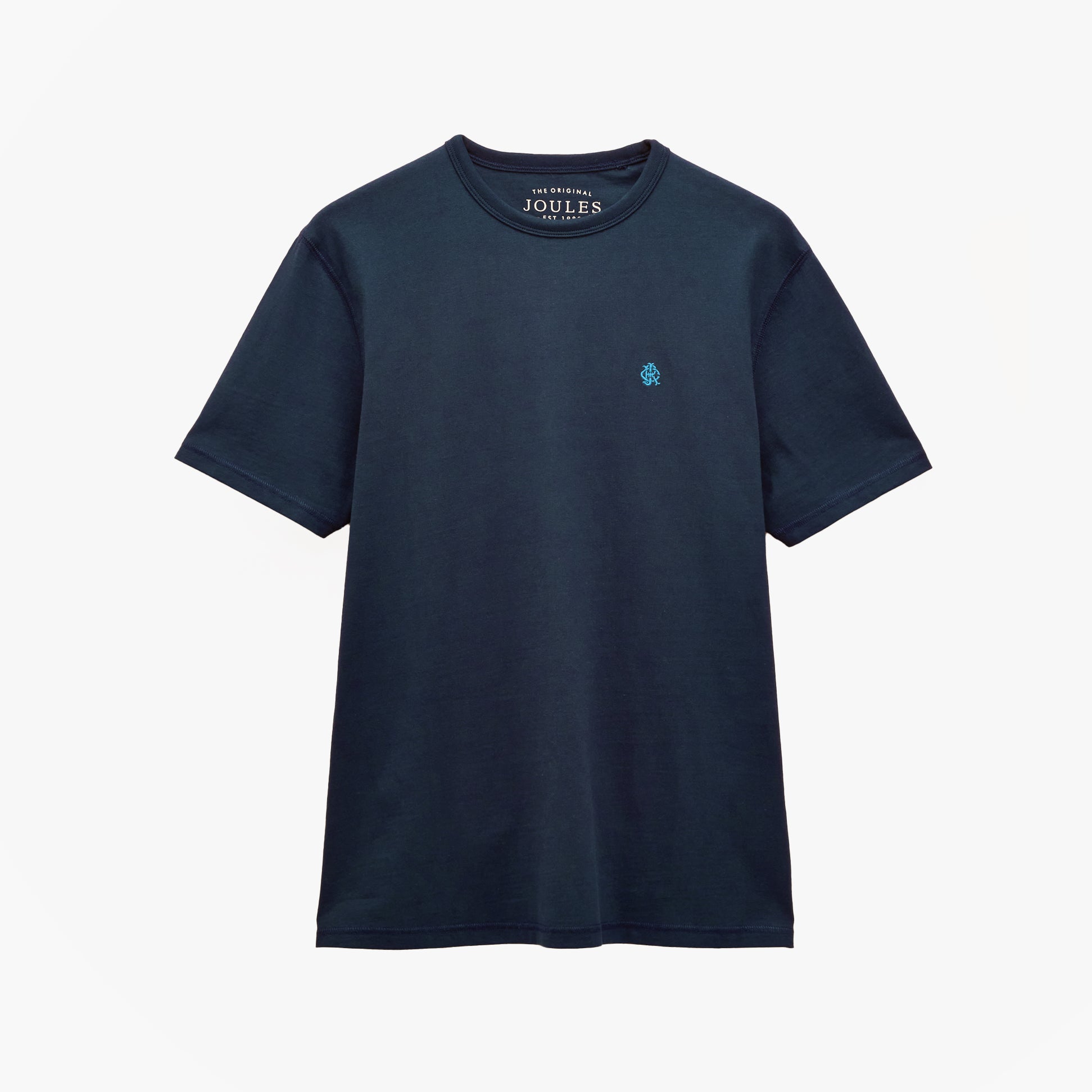 Joules RUGBY CLUB TEE Mens T-Shirt Navy front view, 100% cotton, short sleeves, breathable