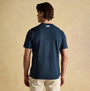 Joules RUGBY CLUB TEE Mens T-Shirt Navy back view, showing short sleeves and breathable fabric design.