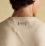 Joules RUGBY CLUB TEE Mens T-Shirt Cream detail view of the back showing the brand label