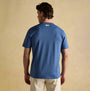 Joules RUGBY CLUB TEE Mens T-Shirt Blue back view showing short sleeves and regular fit