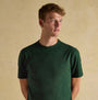 Joules RUGBY CLUB TEE Mens T-Shirt Green front view featuring breathable regular fit cotton fabric.
