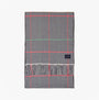 Joules LANGTREE Mens Winter Cream/Navy front view showing checked pattern, featuring red and green accents.